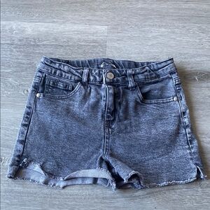 Girls Denim Shorts - Dark Gray